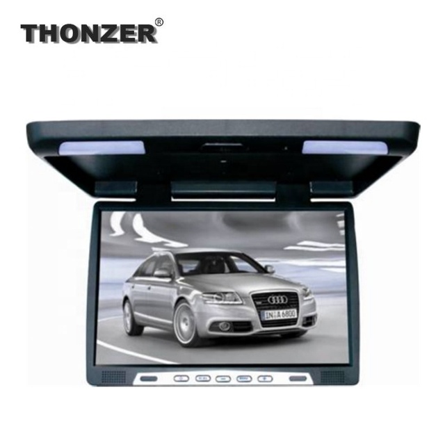 Thonzer 15.6 Inch Roof Mount Flip Down Monitor TFT HD LCD BUS Roof Monitor  Manual Bus Coach Roof Monitor