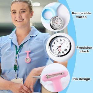 Hot Selling High Quality Cheapest Mix Colorful Medical Pin Norse Pocket <b>Watch</b> Silicone Portable Waterproof <b>Nurse</b> <b>Watch</b> - Product Image 2