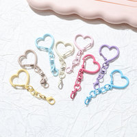Porte-clés Cœur Couleur Bonbon avec Mousqueton en Gros pour Petits Cadeaux, Accessoires de Sac à Main et Breloques pour Femme