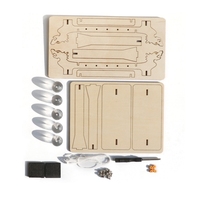 Kit d'éducation scientifique DIY OKYN-G5493, berceau de Newton en bois avec montage en surface