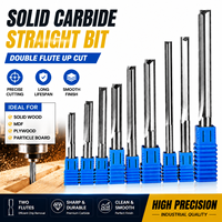 Fraise droite à 2 dents en carbure monobloc pour CNC, diamètres 3.175mm, 4mm, 5mm, 6mm, pour le fraisage, le rainurage et la découpe du bois et du MDF, OEM
