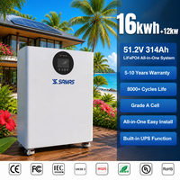 Inversor Solar Todo en Uno de 12kW 16kWh 51.2V 314Ah con Batería, IP54 para Exteriores, RS485, CAN, BMS Inteligente, Certificado CE IEC62619