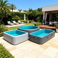 Anpassbare aufblasbare Sofa-Pools: Große Drop-Stitch-Schwimmbecken (3m, 4m, 5m Durchmesser) für Familien und den Garten