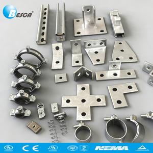 BESCA - Perfil <span class=keywords><strong>de</strong></span> Canal Ranurado <span class=keywords><strong>de</strong></span> 41x41 mm y Abrazaderas <span class=keywords><strong>para</strong></span> Vigas <span class=keywords><strong>de</strong></span> Alta Resistencia - Acero Galvanizado en Caliente, Sistema <span class=keywords><strong>de</strong></span> Soporte con Certificación UL/CE/NEMA - Product Image 3