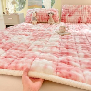 Sábanas de Felpa Coral, Sábana Plana Suave de Microfibra, Protector de Colchón, Juego de Ropa de Cama para Invierno - Product Image 4