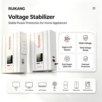 Stabilisateur AVR monophasé mural 220V AC, protection contre les surtensions, écran LCD, boîtier en aluminium, résistant à la chaleur et à l'humidité, pour la maison et le bureau