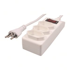 Multiprise brésilienne <span class=keywords><strong>avec</strong></span> <span class=keywords><strong>interrupteur</strong></span> à 3 voies et <span class=keywords><strong>prise</strong></span> à fusible, produit de <span class=keywords><strong>prise</strong></span> et de fiches électriques - Product Image 1