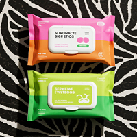 Pack de lingettes humides nettoyantes avec logo personnalisé Lingettes humides jetables non tissées pour hôtel restaurant Mini lingettes humides pour la bouche enveloppées individuellement