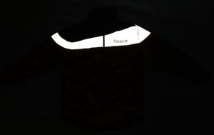 Imperméable en tissu imprimé personnalisé <span class=keywords><strong>pour</strong></span> hommes, <span class=keywords><strong>veste</strong></span> de <span class=keywords><strong>scooter</strong></span> réfléchissante orange bleu <span class=keywords><strong>pour</strong></span> la livraison de nourriture, col montant à capuche imperméable - Product Image 2
