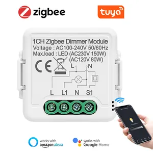 图亚智能Zigbee 3.0调光模块开关，带中性智能生活应用无线遥控器