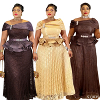 Robes de mode africaine H&D S11035 pour femmes, robes décontractées avec strass pour les fêtes, robe élégante