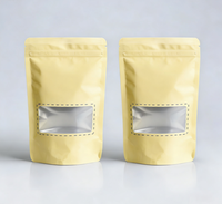 Sachets Doypack Noirs Personnalisés Refermables avec Fenêtre Transparente pour Emballage Alimentaire (Snacks, Café) – Vente en Gros