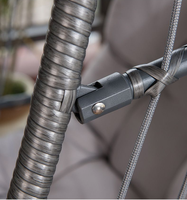 Fauteuil suspendu œuf pliable de luxe moderne toutes saisons avec support en acier, ensemble en rotin tressé pour extérieur, jardin et salon