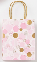 Kit de Embalaje de Regalo de Lujo con Papel de Arte Reciclable con Diseño de Puntos Dulces, Bolsa de Regalo Personalizable, Caja, Juego de Tarjetas de Notas para Diario