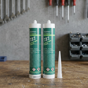 ZT 101 DOWSIL 737 RTV Silicone Sealant 300ml Clear Fast Cure <b>Construction</b> <b>Adhesive</b> Waterproofing Sealant - Product Image 3