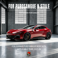 Kit carrosserie N Style avec lèvre avant, diffuseur arrière et sourcils de capot en fibre de carbone sèche pour Ferrari Purosangue, tuning aérodynamique, vente en gros usine