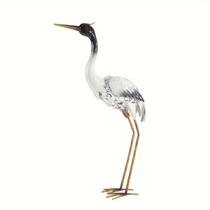 Belle Sculpture d'aigrette en fer d'extérieur Design moderne enduit de poudre <span class=keywords><strong>charme</strong></span> artistique Pots de fleurs jardinières pour pelouses et campings - Product Image 6