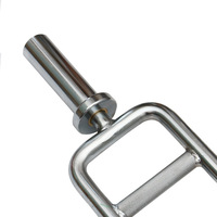 Barre de triceps en acier pour haltères, capacité maximale 200 lb, barre de curling moletée, écologique pour la musculation