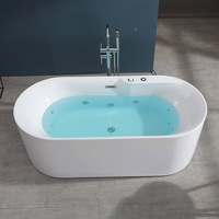 Baignoire de massage à remous en acrylique élégante Gurgle pour la rénovation des salles de bain d'hôtel, directement de l'usine
