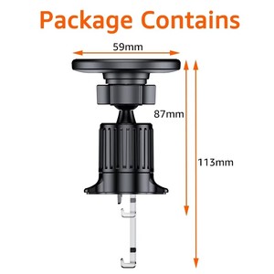 360 Megnet Air Vent Mobile <span class=keywords><strong>Car</strong></span> Mount Pemegang Ponsel Mobil Magnetik Kuat untuk iPhone 16 15 14 Pro Max - Product Image 4