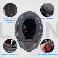 Helm motor pintar hitam wajah penuh Headset nirkabel Logo kustom dewasa perlindungan kepala harga pabrik
