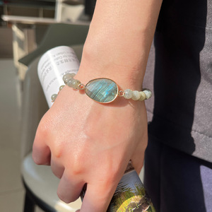 สร้อยข้อมือหินธรรมชาติหลายเหลี่ยมทรงเพชรสำหรับผู้หญิง ปรับขนาดได้ สร้อยข้อมือคริสตัลหรูหรา สไตล์หรูหรา ขายส่ง - Product Image 5