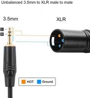 Câble Aoshen XLR 3,5 mm - Cuivre pur, gaine en PVC noir, compatible avec microphone, amplificateur, carte audio, mixeur, haut-parleur