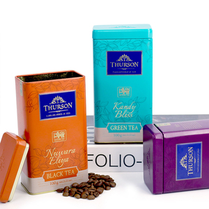 JYB Custom 250ml/500ml /1000ml Printed Rectangle Chocolate Tin Box Tea Tin Can Gift Airtight Metal Tin Can For Coffee