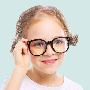 Lunettes de vue rondes pour enfants, avec logo personnalisé, vente en gros, mode, mignonnes, pour garçons et filles, bloquant la lumière bleue, anti-lumière bleue - Product Image 1