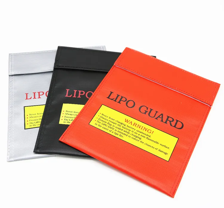 Red Black Silver Fireproof Waterproof Safety Protective Charge Sack 180x230mm Lipo Guard Fire Safe Bag For RC Drone LiPo Battery