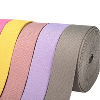 Sangle élastique tissée sergé en polyester durable, plusieurs couleurs, 25 mm et 38 mm, en rouleau, pour sacs, ceintures, chaussures et textile de maison