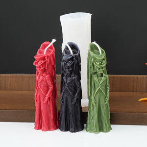 Commercio all'ingrosso sposi candela stampo Halloween Silicone cera stampo fantasma sposa teschi stampi per candele in Silicone per la decorazione domestica - Product Image 4