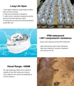 Дорожный маркер для дорожного покрытия, стеклянный Солнечный Дорожный стержень, солнечные светодиодные фонари, дорожный маркер - Product Image 3