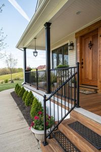 Ringhiera Moderna <span class=keywords><strong>per</strong></span> Terrazze con Cavi, Pali Verniciati a Polvere e Corrimano in <span class=keywords><strong>Legno</strong></span> – Elegante, Minimalista e Robusta <span class=keywords><strong>per</strong></span> Spazi Esterni di Lusso - Product Image 4