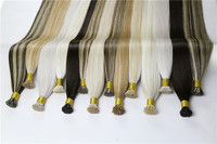 Extensions de cheveux vierges 100% naturels russes blancs à pointe souple en kératine, double épaisseur, pointe nano, pointe plate, décolorées