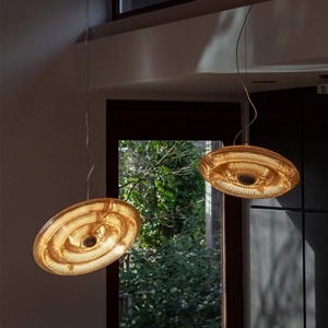 Kooij Fresnel Glass Pendant Light Round Led Single Head Home <b>Decor</b> <b>Lighting</b> - Product Image 3