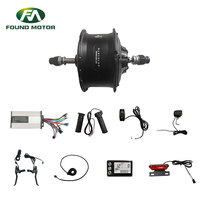 Kit de conversion E-Bike 26" 52V 1500W avec moyeu arrière à engrenages, écran LCD et feu arrière pour vélo à pneus larges - Vente Flash