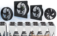 Hocheffizienter Geräuscharmer Kugellager-Axiallüfter 380V Elektrisch mit Aluminiumflügeln OEM ODM Gewächshaus Klasse H