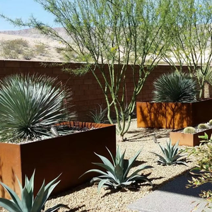 Macetas elevadas de acero Corten para jardín, macetas grandes de acero Corten para jardín, maceta tipo taza de té - Product Image 1