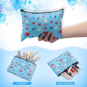 Printed Canvas Makeup Pouch Portable Nurse Survival <b>Kit</b> Zipper Pouch Canvas Makeup <b>Bag</b> for Doctor Nursing - Product Image 3