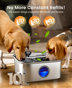 Dispensador de Agua para Mascotas de 10L 8L - Dispensador de Agua para Perros - Dispensador de Agua Automático para Mascotas - Dispensador de Agua de Gran Capacidad para Perros Grandes, Nuevo Modelo - Product Image 2