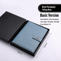 Carnet A5 à couverture rigide en PU, papier épais durable, reliure à anneaux, coffret cadeau, stylo inclus, ensemble cadeau d'affaires portable
