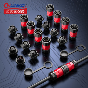 Cnlinko kết nối điện 220V không thấm nước nam cáp 5 <span class=keywords><strong>pin</strong></span> DC nối điện cắm ổ cắm điện Adapter Cáp - Product Image 5