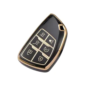 TPU材料软汽车钥匙壳盖6按钮汽车遥控钥匙扣智能钥匙壳盖适用于GMC别克雪佛兰配件