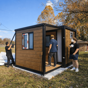 Casa Contenedor Expandible, Casa Prefabricada Pequeña, Casa Modular Aislada, Resistente al Viento, Acero Galvanizado, Vida Útil de 30-40 Años, Estilo Contemporáneo - Product Image 3