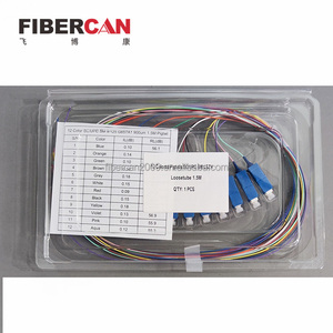 Sợi quang Pigtail 12 màu SC/UPC 1.5m 0.9mm LSZH g.652d sợi quang Pigtail - Product Image 2