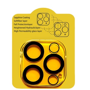 <span class=keywords><strong>Giallo</strong></span> trasparente a copertura totale obiettivo protettivo per fotocamera in seta vetro temperato per <span class=keywords><strong>IPhone</strong></span> 15 14/13/12/<span class=keywords><strong>11</strong></span> Pro Max Screen protettore - Product Image 1