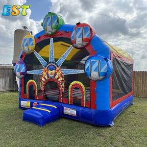 Château gonflable gonflable de saut commercial de maison de rebond d'enfant de lune de moonwalk de PVC pour la partie - Product Image 2