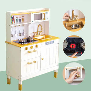 2023 yeni yükseltme çocuklar mutfak rol oynamak ahşap pişirme oyuncak seti çizim kurulu ile pişirme oyna Pretend ahşap mutfak oyuncaklar - Product Image 1