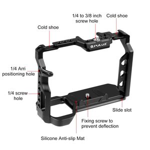 Vente en gros PULUZ Stabilisateur de cage d'appareil photo en métal pour <span class=keywords><strong>Sony</strong></span> A7 IV / ILCE-7M4 / A7M4 / A7M3 / A7R3 / <span class=keywords><strong>A7R</strong></span> III (Noir) - Product Image 3